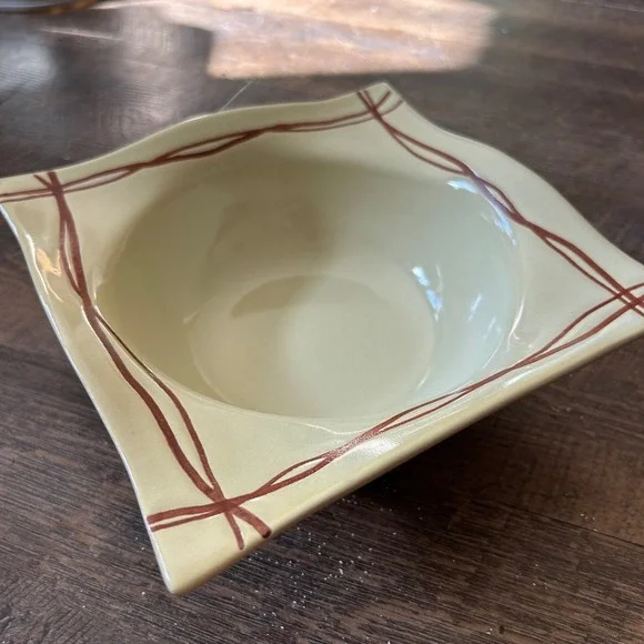 Lot of 2 -Rim Soup Bowls Mystic Cove Yellow by STUDIO NOVA -HA102 -8 Inch Width - Picture 4 of 9